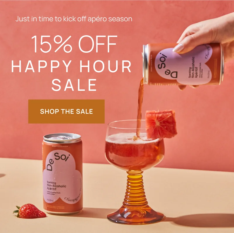 15% off happy hour sale