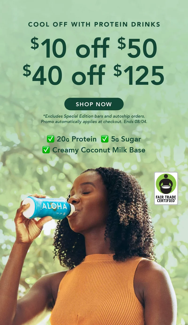 Cool Off With Protein Drinks: $10 off $50 or $40 off $125