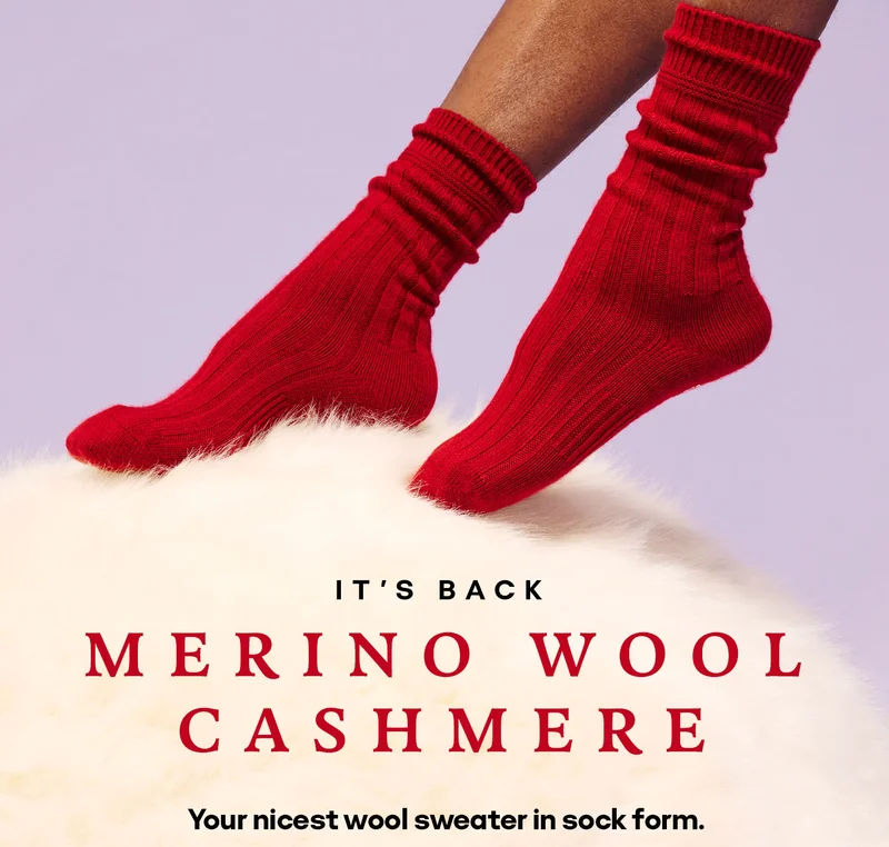 IT'S BACK | MERINO WOOL CASHMERE | Your nicest wool sweater in sock form.
