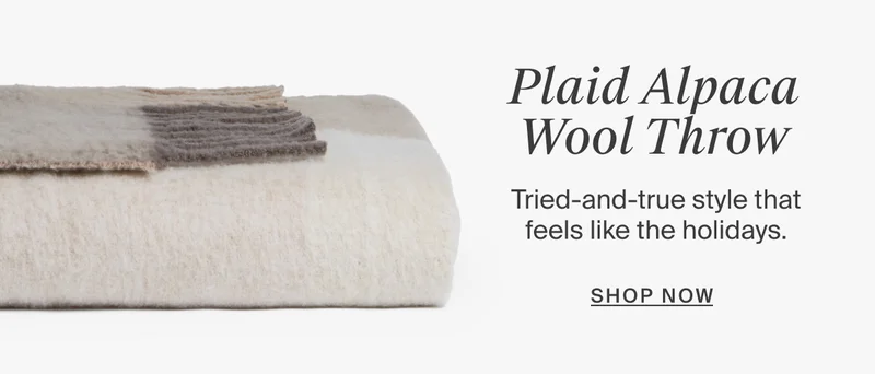 Shop the Plaid Alpaca Wool Throw