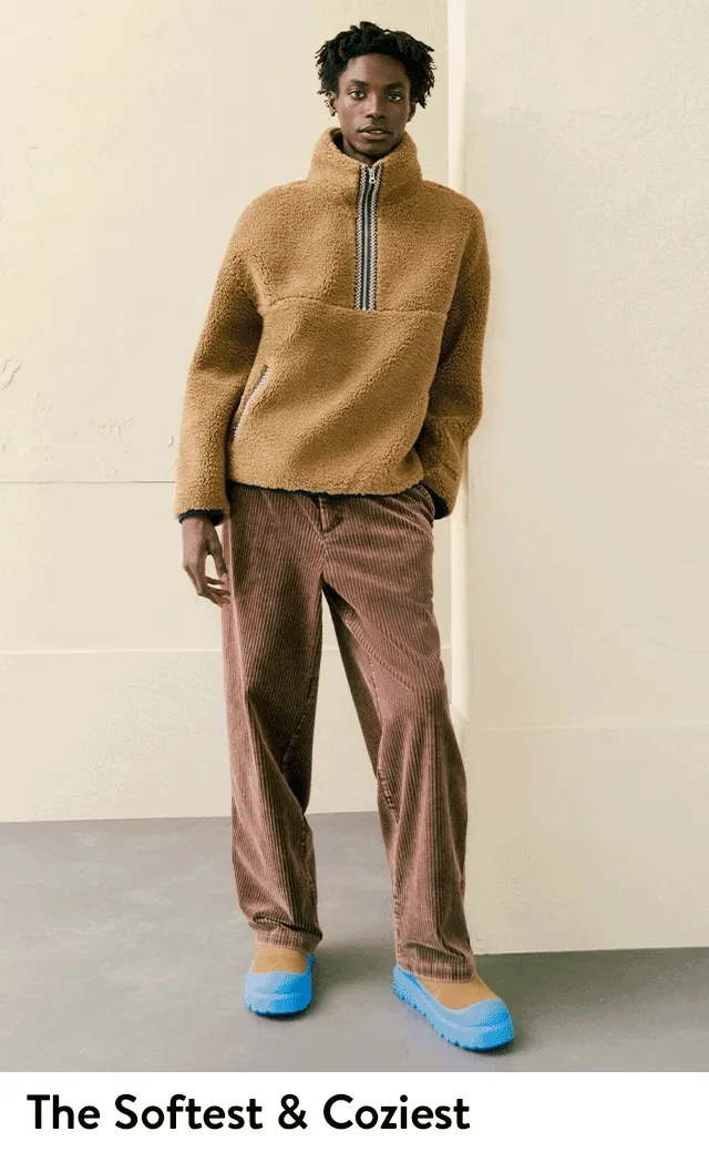 A man wearing a fleece jacket.