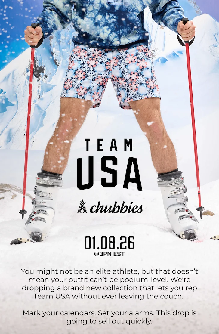 TEAM USA X CHUBBIES: Coming January 8 @ 3PM EST