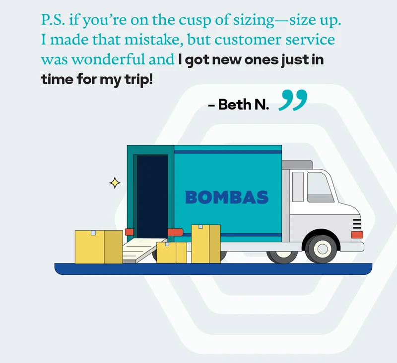 P.S. if you're on the cusp of sizing—size up. I made that mistake, but customer service was wonderful and I got new ones just in time for my trip! — Beth N.