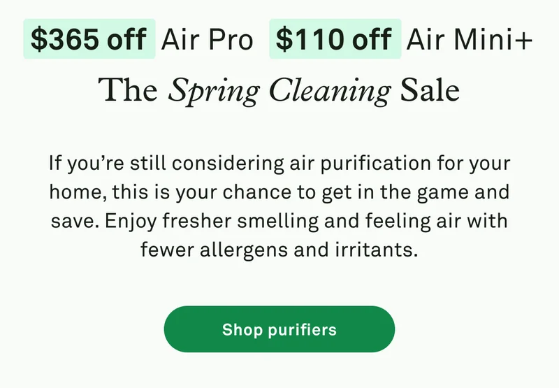 $365 off Air Pro or $110 off Air Mini+