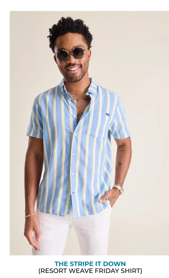 Resort Weave Friday Shirt: The Stripe It Down