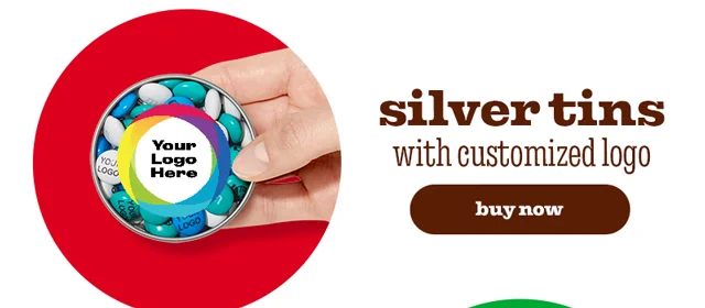 SILVER TINS WITH CUSTOMIZED LOGO