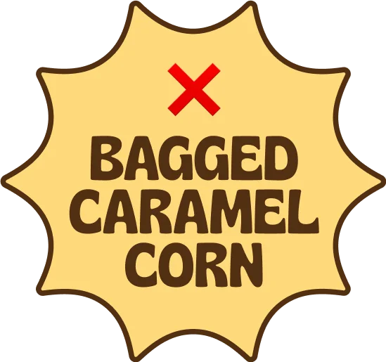 X bagged caramel corn