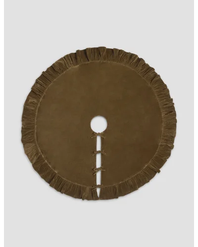 Mauree Velvet Tree Skirt - Olive