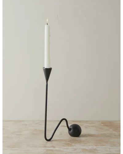 Orb Candlestick by Sarah Sherman Samuel - Black / Medium