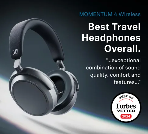Forbes: (MOMENTUM 4 Wireless) Best Travel Headphones Overall