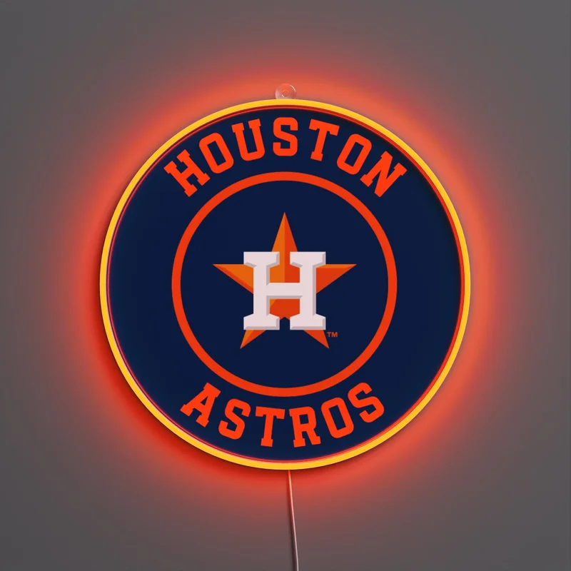 Image of Houston Astros Rounded Logo, LED neon sign