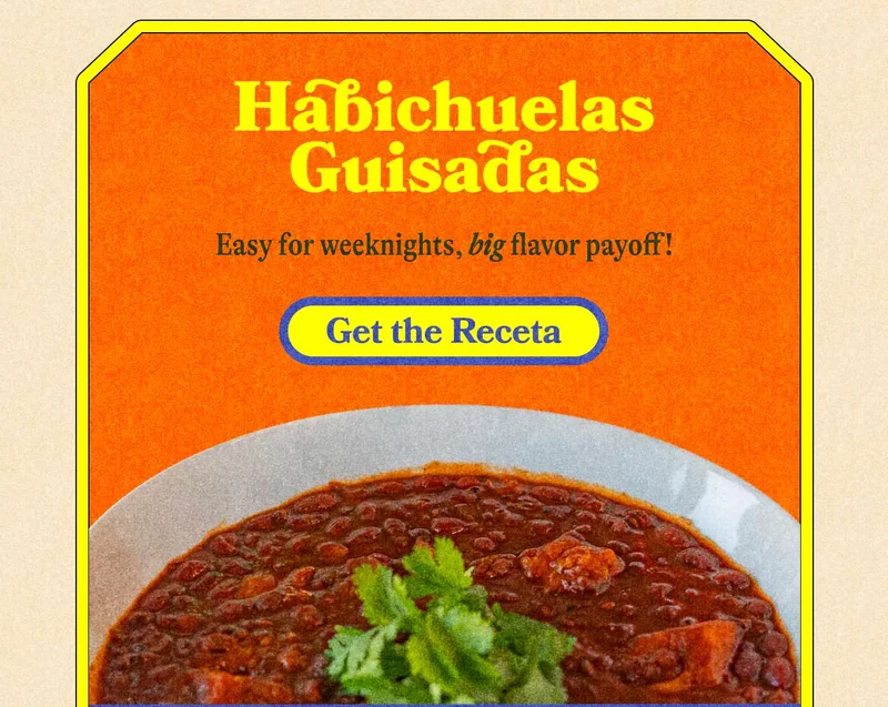 Habichuelas Guisadas Easy for weeknights, big flavor payoff! GET THE RECETA