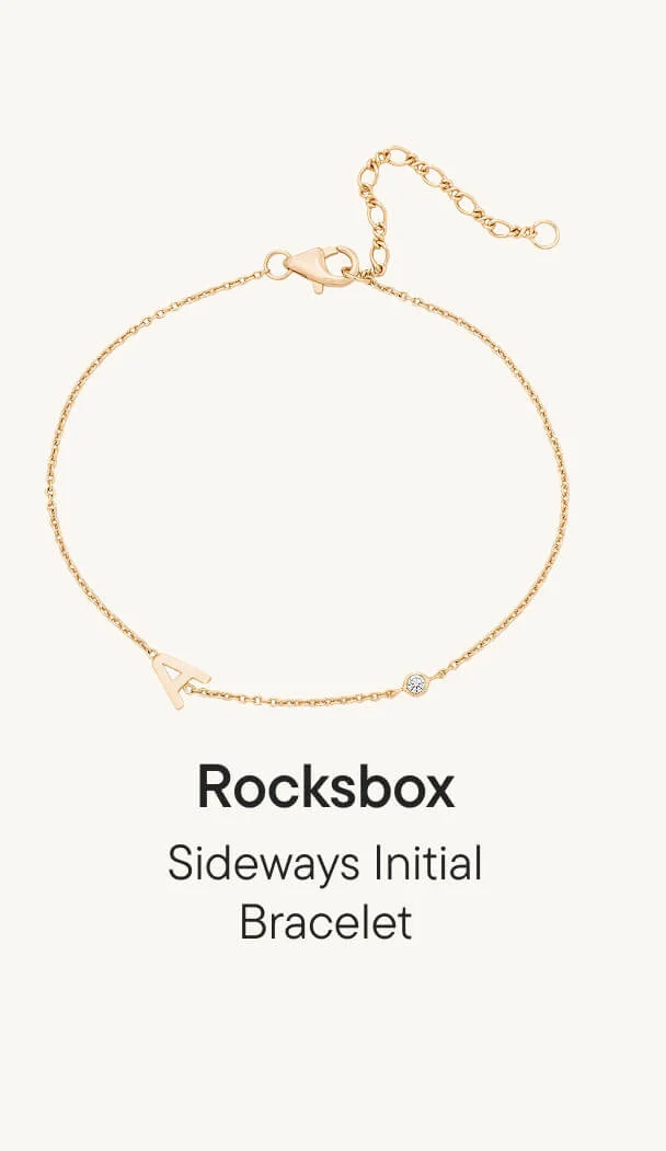 Sideways Initial Bracelet