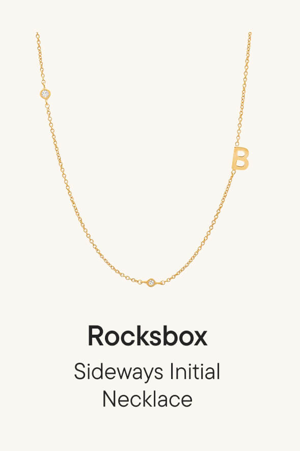 Sideways Initial Necklace