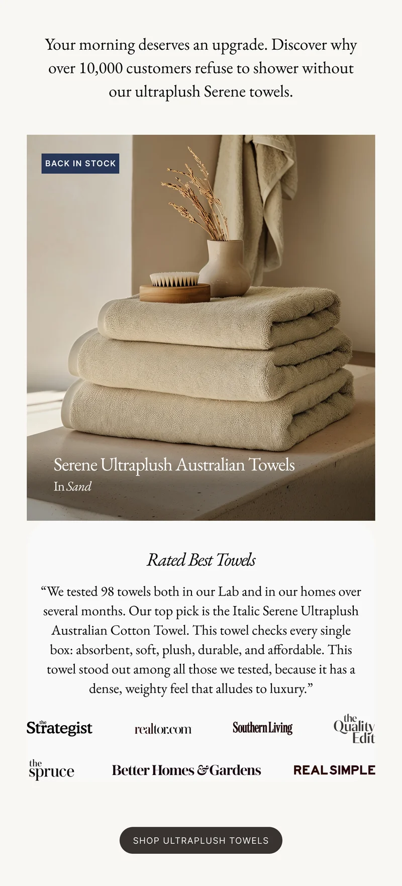 Serene Ultraplush Australian Cotton Towels