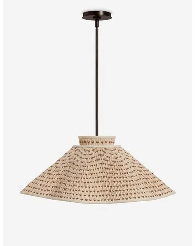 Jordan Pendant Light - Poiret and Antique Bronze / 30"Dia
