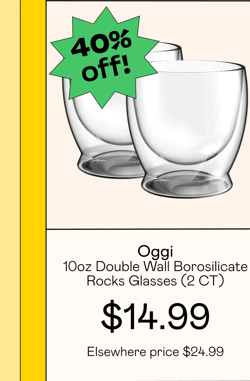 10oz Double Wall Borosilicate Rocks Glasses (2 CT)