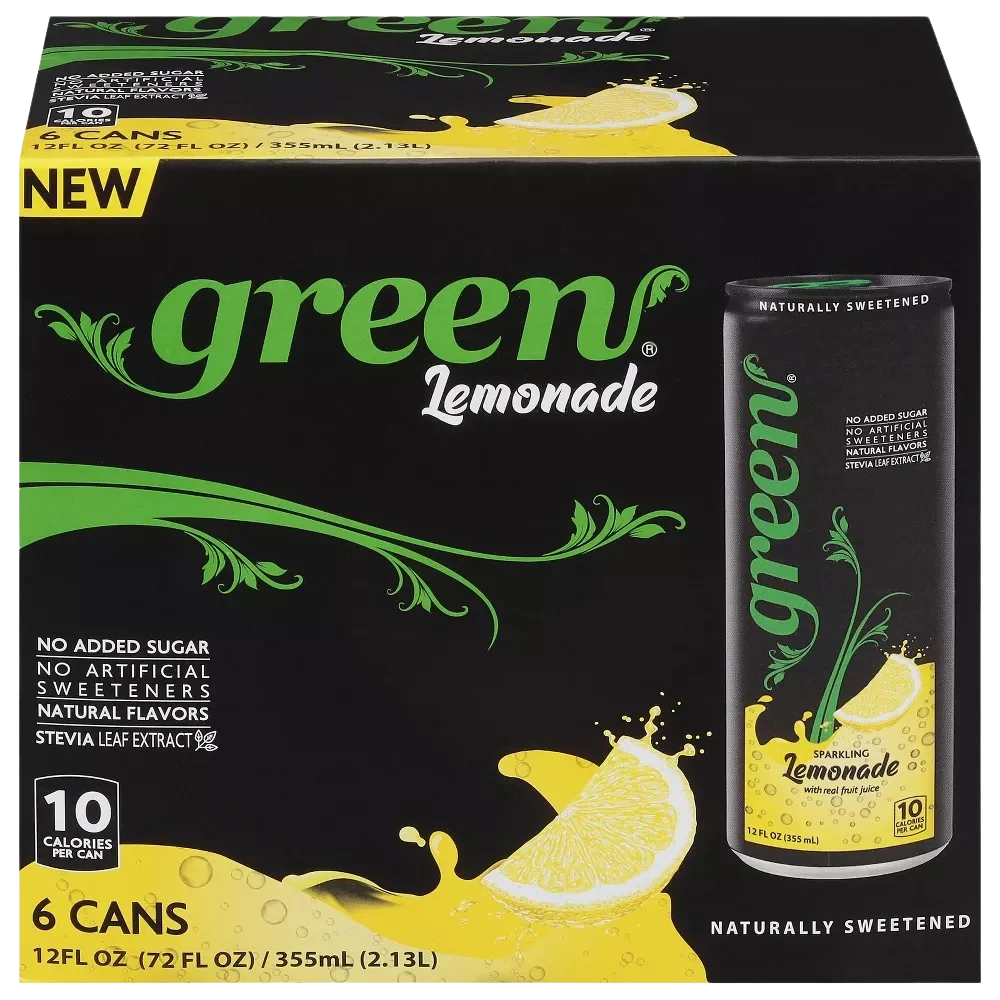 Image of Green Cola Green Soda Sparkling Lemonade (6 Pack)