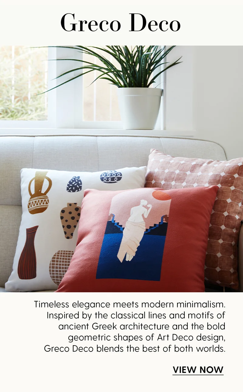 Greco Deco | Timeless elegance meets modern minimalism. Inspired by the classical lines and motifs of ancient Greek architecture and the bold geometric shapes of Art Deco design, Greco Deco blends the best of both worlds. | View Now