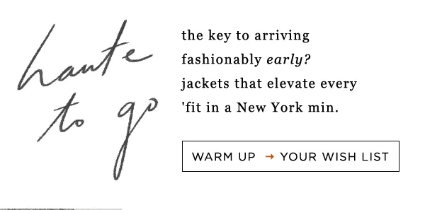 warm up your wish list