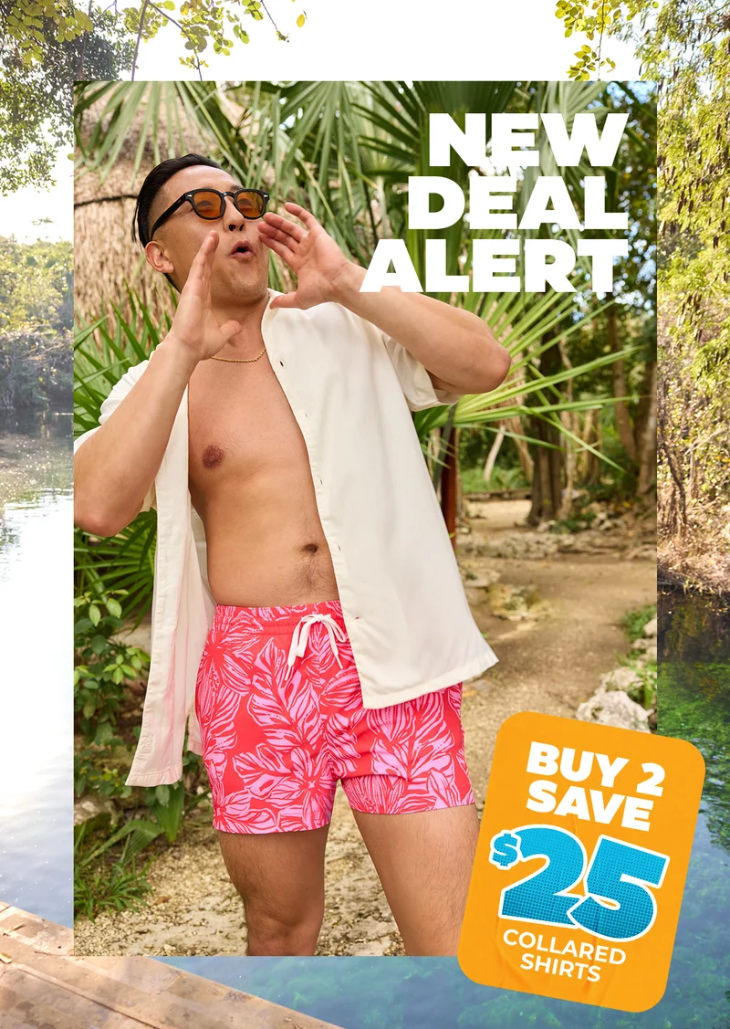 NEW DEAL ALERT: Buy 2 Collared Shirts Save $25!
