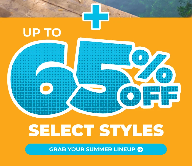 UP TO 65% OFF SELECT STYLES