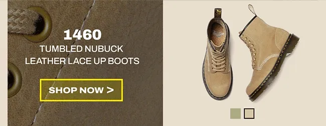 1460 Tumbled Nubuck Leather Lace Up Boots