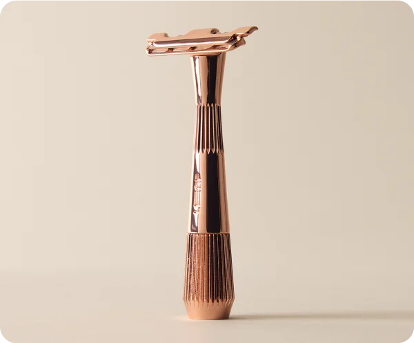 Leaf Single Edge Twig razor in Rose Gold