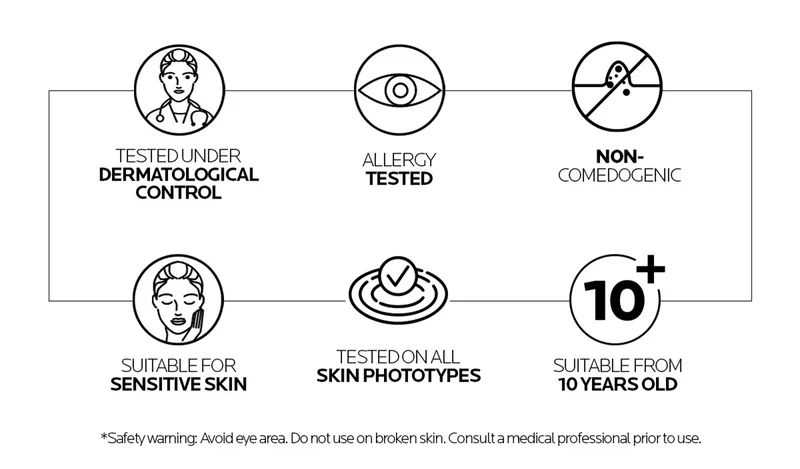 See our claims, tested under dermatological control