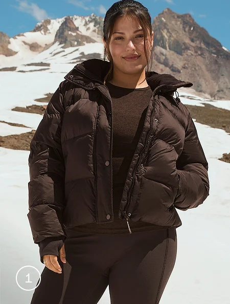Big Cozy Hooded Puffer Jacket in Dark Chocolate