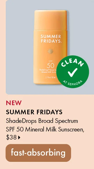 Summer Fridays ShadeDrops SPF 50 Mineral Milk Sunscreen