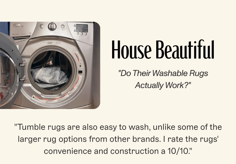 House Beautiful "Do Their Washable Rugs Actually Work?"