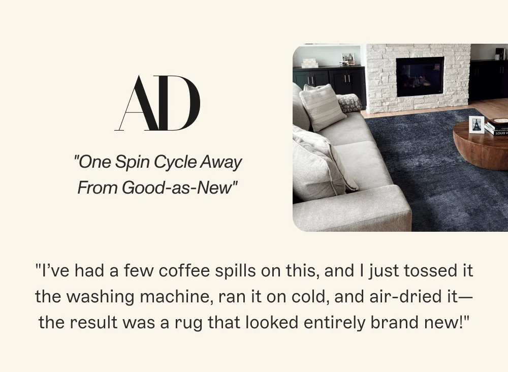 Architectural Digest "One Spin Cycle Away From Good-as-New"