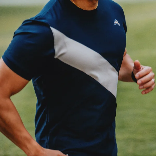 Man wearing Tracksmith apparel