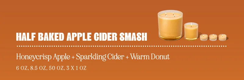 half baked apple cider smash honeycrisp apple + sparkling cider + warm donut