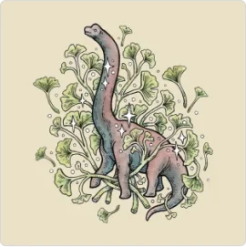 Brachio Ginkgo Botanical Dinosaur T-Shirt