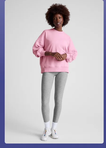 LuxeFleece Oversized Sweatshirt in Pink Haze