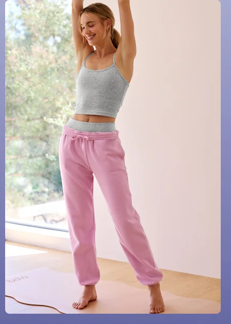 LuxeFleece Sweatpant in Pink Haze Heather