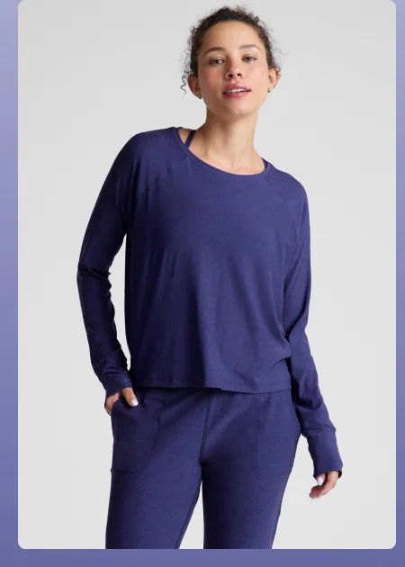 Featherweight Daydreamer Pullover in Eternal Blue Heather