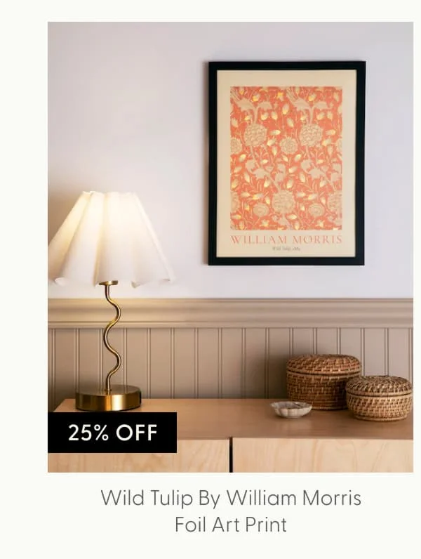 Wild Tulip By William Morris - Limited Edition Foil Art Print