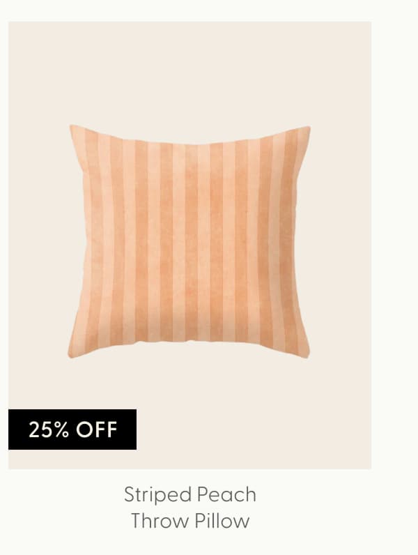 STRIPES - 004 - peach Throw Pillow