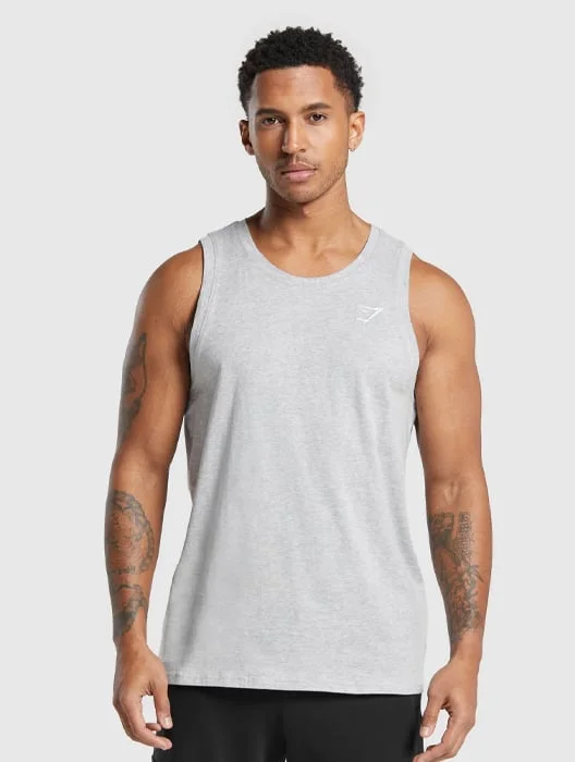 CREST TANK - LIGHT GREY MARL