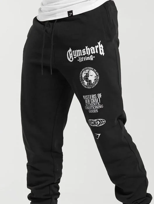 GLOBAL LIFTING OVERSIZED JOGGERS - BLACK