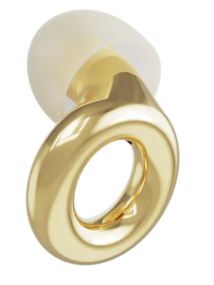 A Loop Experience 2 earplug in Gold.