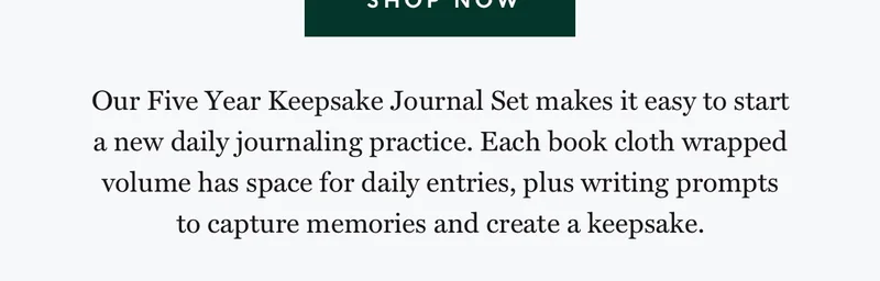 5 Year Keepsake Journal Set