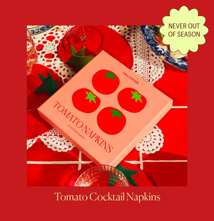 Tomato Cocktail Napkins - Never Out of Season