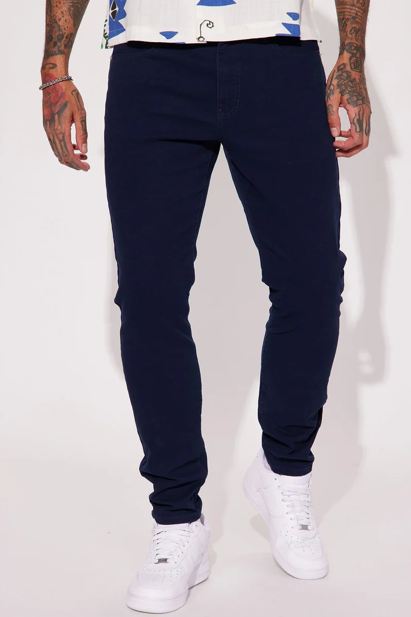 Image of Mac Chino Skinny 5 Pocket Pants - Navy