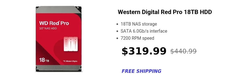 Western Digital Red Pro 18TB HDD
