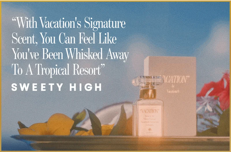 ”That same dreamy tropical fragrance—double-concentrated so you get wafts of summer every time you pass by, not just when the candle is lit.” –Vice