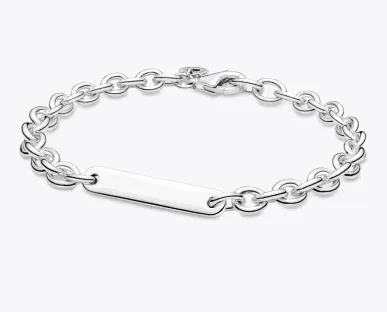 Engravable Bar Link Bracelet